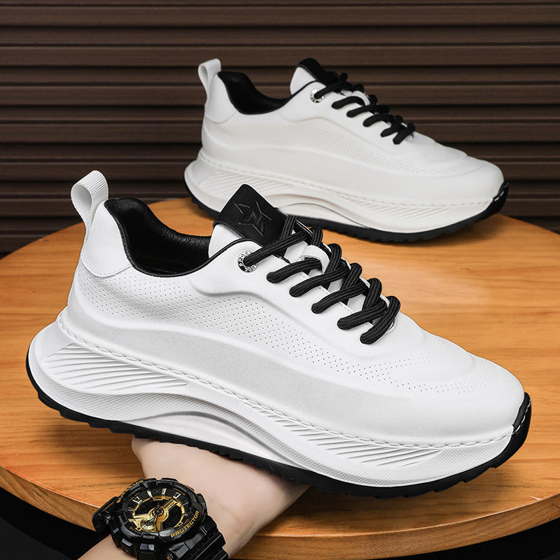 Men's Thick-soled Casual Breathable Sneakers-Lace-up