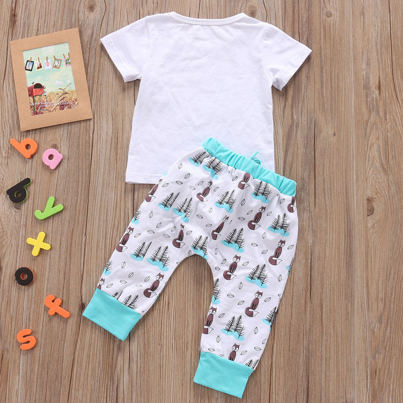 Newborn Baby Clothes Set Tops+Pants Little Boys and Girls Outfits