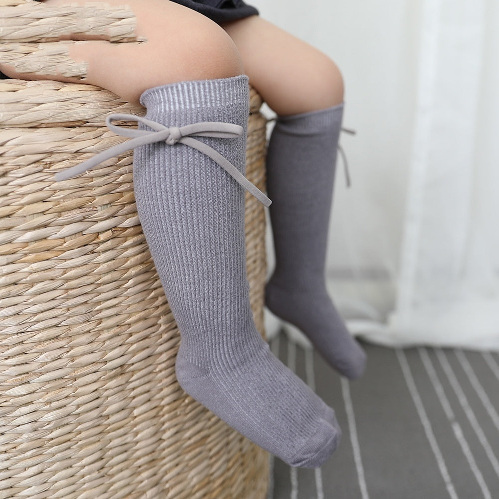 Girls' Bow Tube Socks