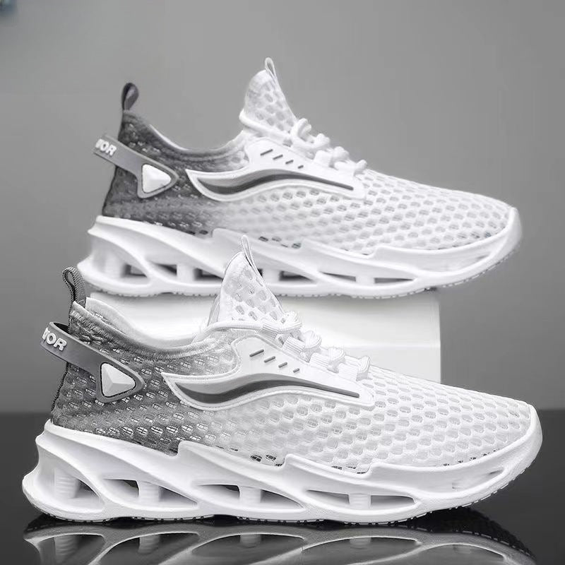 Men's Lace-up Hollow-sole Low Top Running Shoes