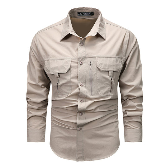 Men's Long-sleeved Casual Overshirt