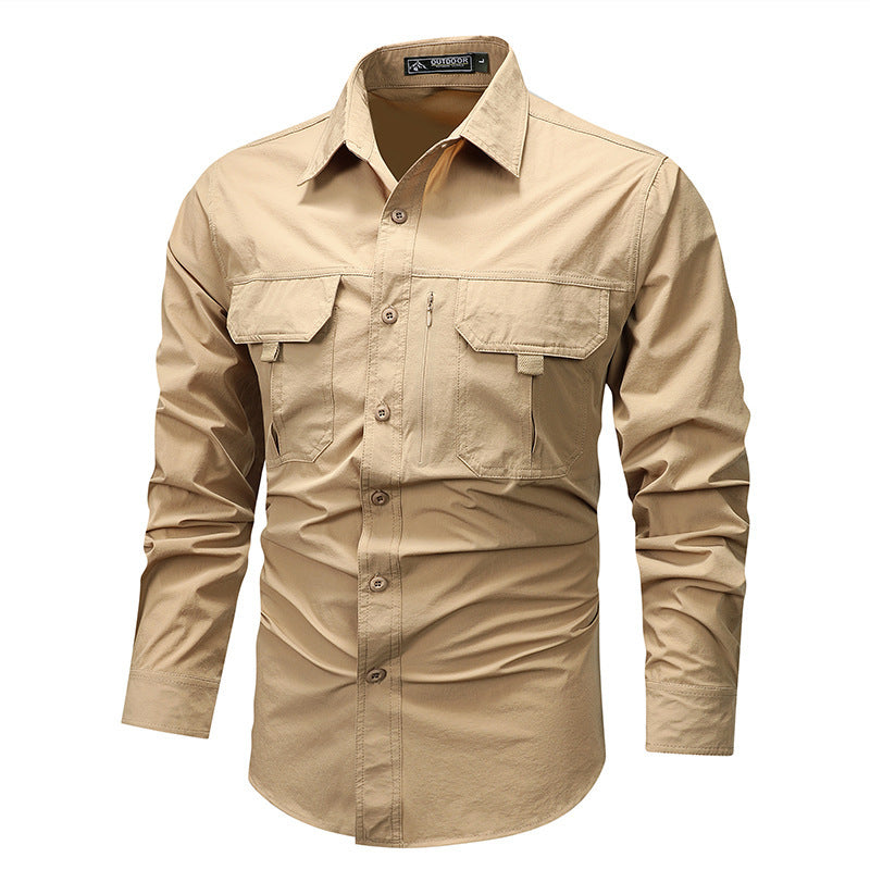 Men's Long-sleeved Casual Overshirt