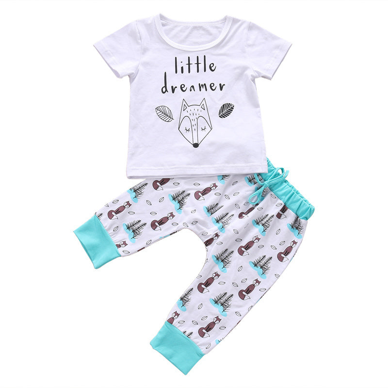 Newborn Baby Clothes Set Tops+Pants Little Boys and Girls Outfits