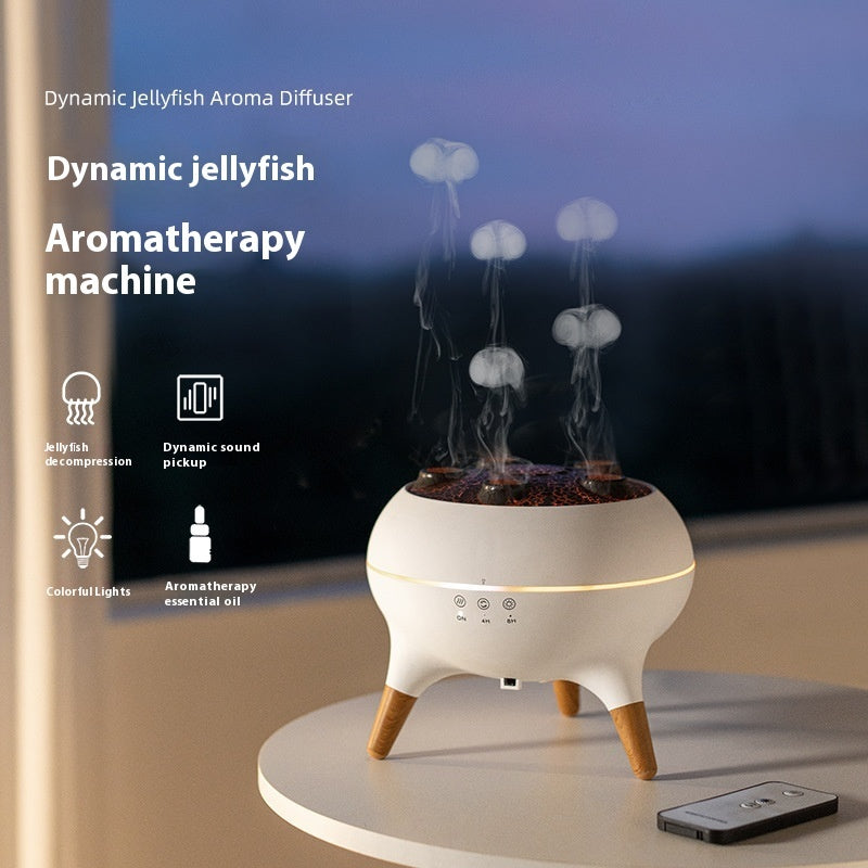 Household  Intelligent Jellyfish Ultrasonic Air Humidifier Ultrasonic Porous Atomization Timing Remote Control Humidifier Aroma Diffuser