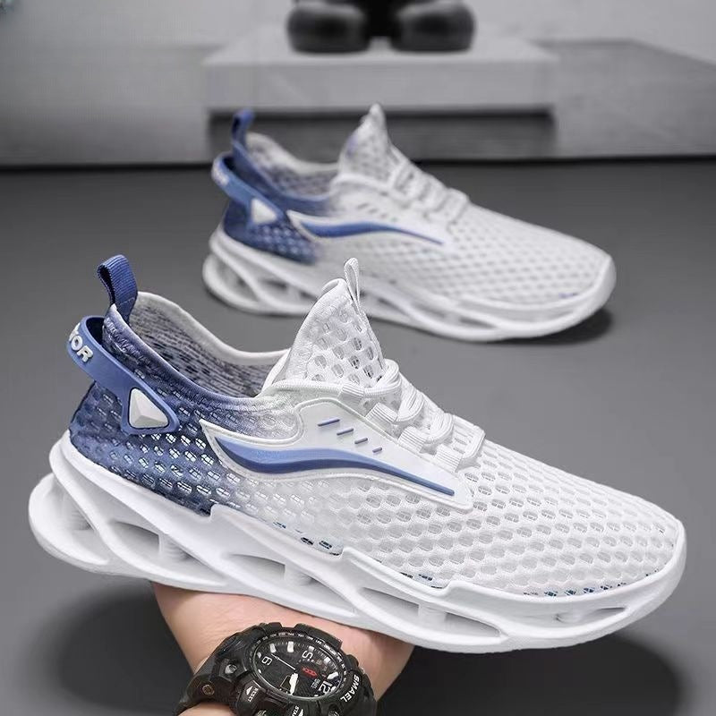 Men's Lace-up Hollow-sole Low Top Running Shoes