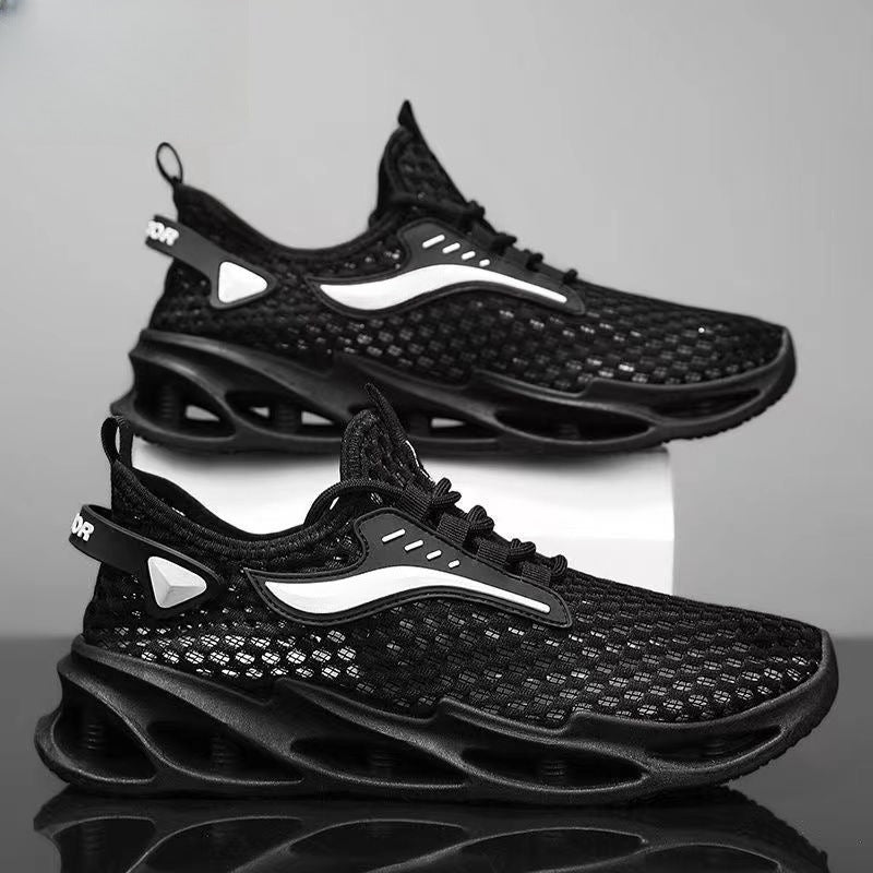 Men's Lace-up Hollow-sole Low Top Running Shoes