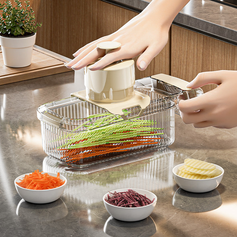 2in1 Multifunctional Vegetable Cutter For Cutting And Draining Vegetables