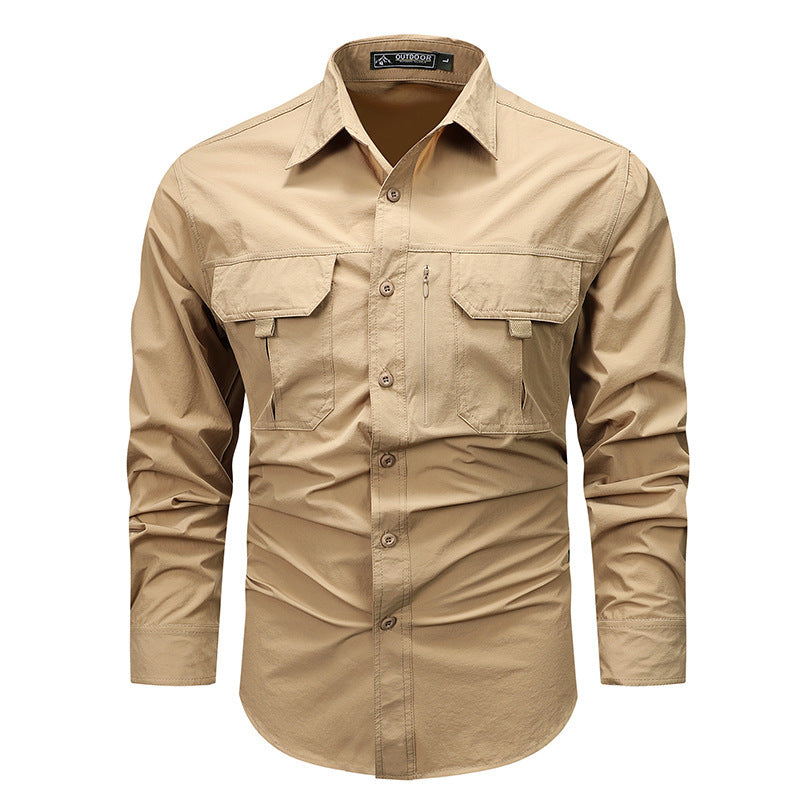 Men's Long-sleeved Casual Overshirt