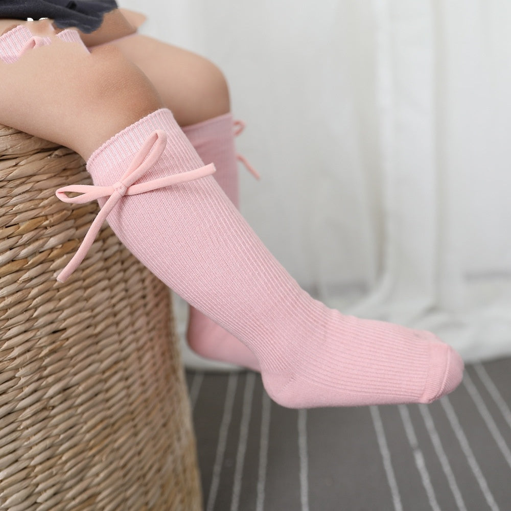 Girls' Bow Tube Socks