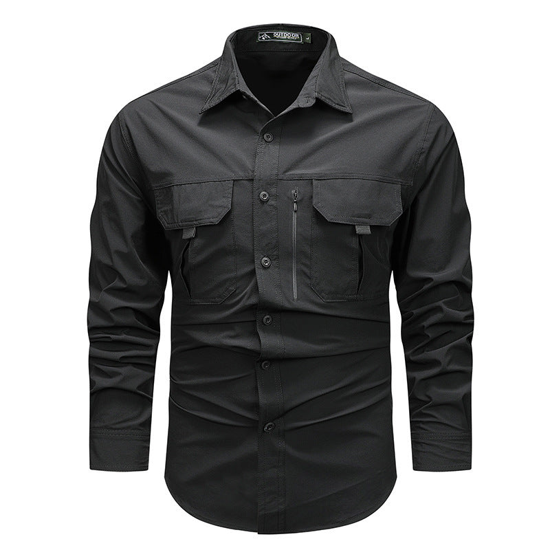 Men's Long-sleeved Casual Overshirt